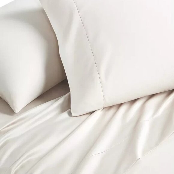 Hotel Collection 680TC King Sheet Set Supima Cotton Ivory Solid New $500 - Picture 3 of 3
